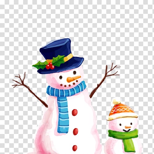 Snowman Illustration, White Snowman transparent background PNG clipart