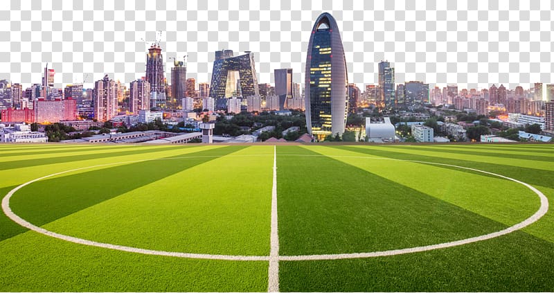 Artificial turf Lawn Football pitch, City soccer field transparent background PNG clipart