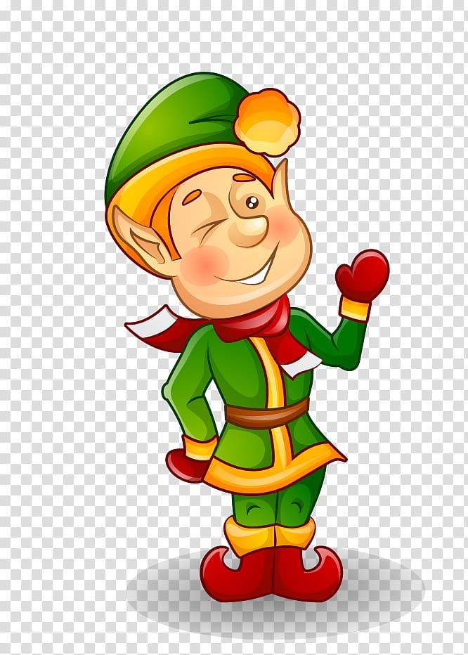 Lovely Green Christmas Elf transparent background PNG clipart