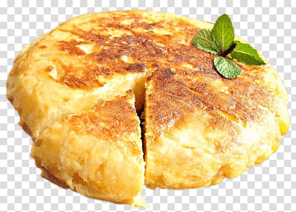 baked pastry, Tortilla Espanola transparent background PNG clipart