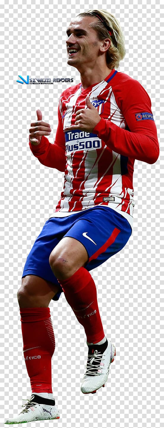 male soccer player, Antoine Griezmann Atlético Madrid Real Madrid C.F. Copa del Rey Football, football transparent background PNG clipart