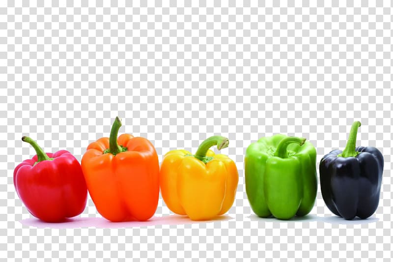 Bell pepper Vegetable Chili pepper Color Food, Color bell pepper transparent background PNG clipart