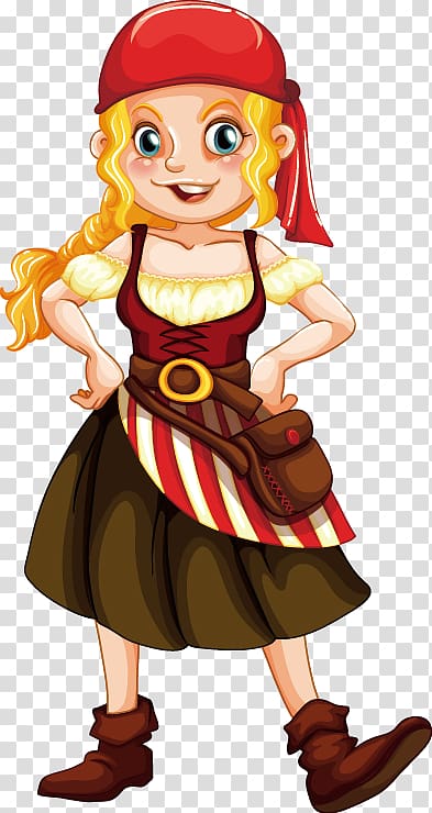 Piracy , Blond little girl pirate material transparent background PNG ...