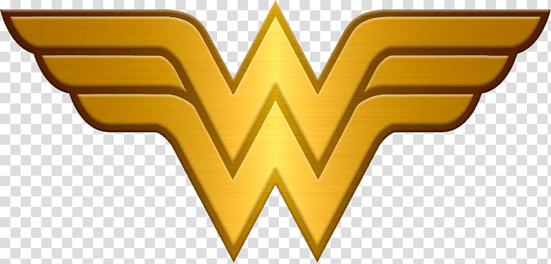 Wonder Woman logo, Wonder Woman Logo Metallic transparent background PNG clipart