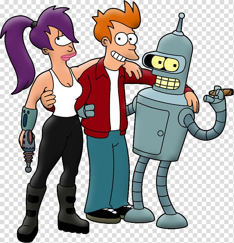 Leela Philip J. Fry Professor Farnsworth Bender, bender transparent background PNG clipart