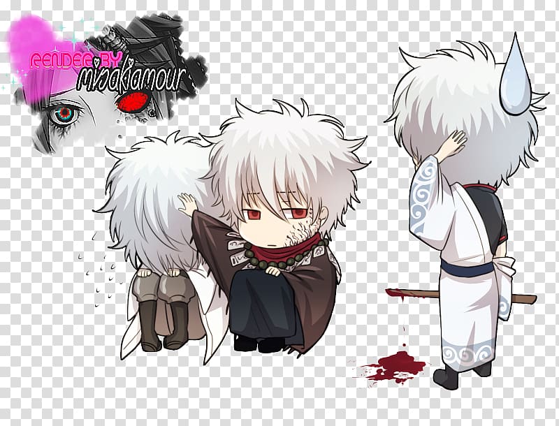 Gintoki Sakata Anime Kagura Illustration Gin Tama, Anime transparent background PNG clipart