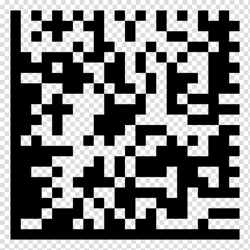 Data Matrix Barcode 2D-Code Aztec Code QR code, matrix transparent background PNG clipart