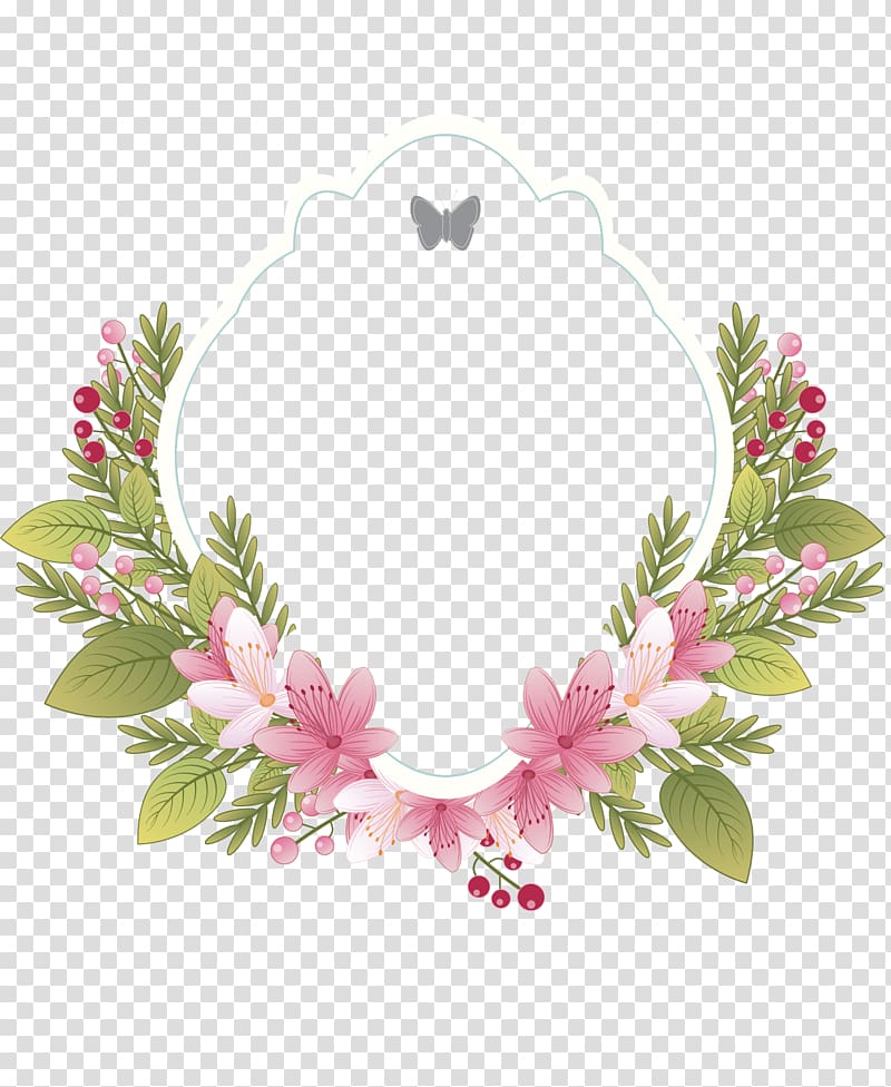 vintage floral frame label transparent background PNG clipart