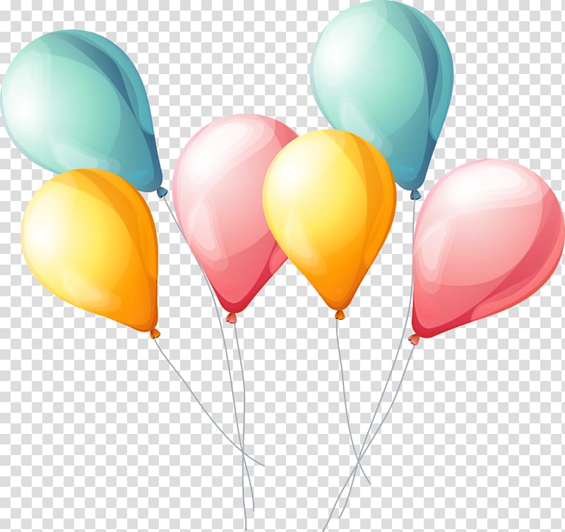 assorted-color balloons , Balloon, Promotional balloons color material transparent background PNG clipart