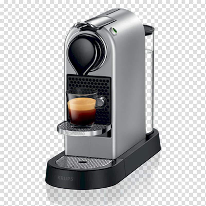 Coffeemaker Nespresso Single-serve coffee container Krups, Electro 80s transparent background PNG clipart