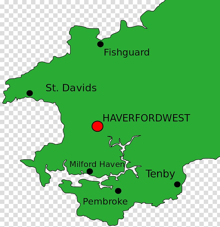 St Davids Haverfordwest Fishguard Narberth Tenby, map transparent background PNG clipart