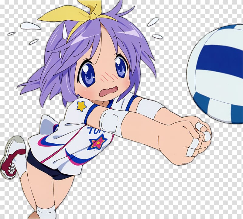 Lucky Star Konata Izumi Anime Kagami Hiiragi Kyoto Animation, volleyball transparent background PNG clipart