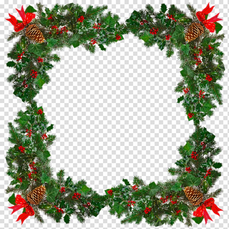 Christmas Wreath Garland , Creative Square Christmas tree transparent background PNG clipart