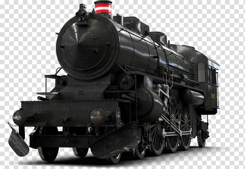 black train, Train Rail transport Steam locomotive, train transparent background PNG clipart
