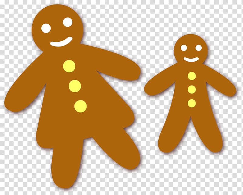 Shape Illustration, Gingerbread Man Free element pull transparent background PNG clipart