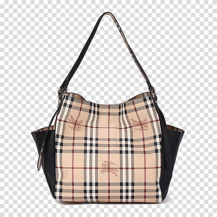 Handbag Burberry Tote bag Leather, BURBERRY Burberry Lige pattern handbags transparent background PNG clipart