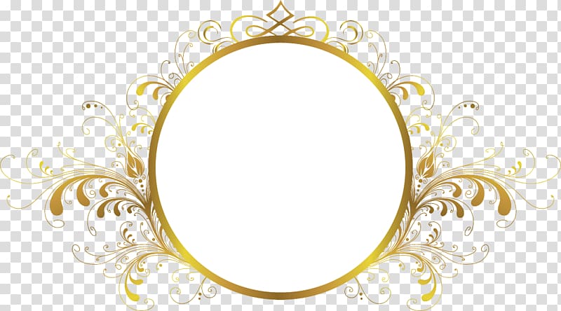 frame computer file frame round gold floral framed mirror illustration transparent background png clipart hiclipart