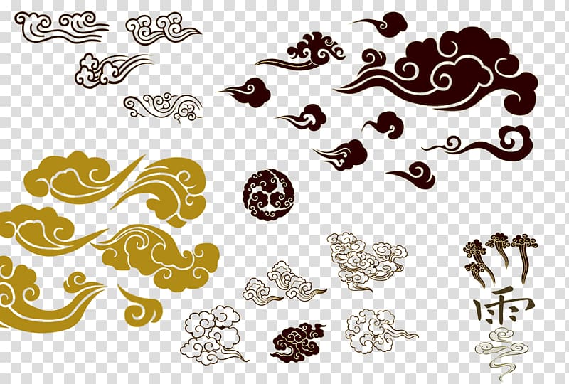 Budaya Tionghoa Cloud Chinoiserie Blue and white pottery, cloud transparent background PNG clipart