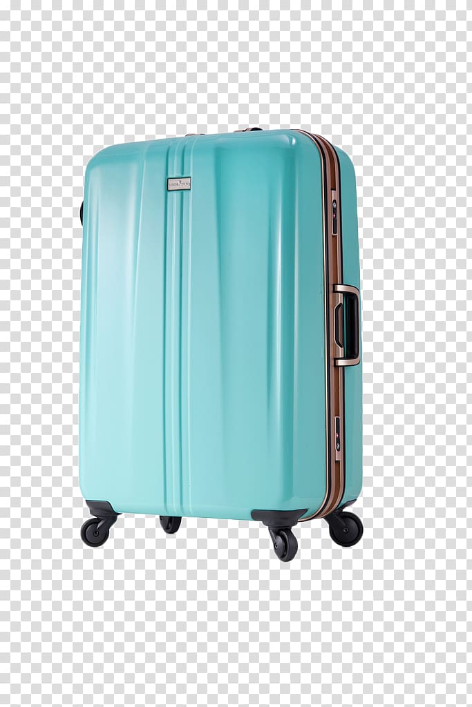 Hand luggage Blue Baggage Suitcase, Beautiful blue suitcase actual product transparent background PNG clipart