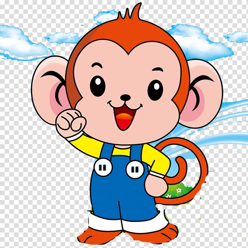 Mickey Mouse Monkey Cartoon, Confident little monkey transparent background PNG clipart
