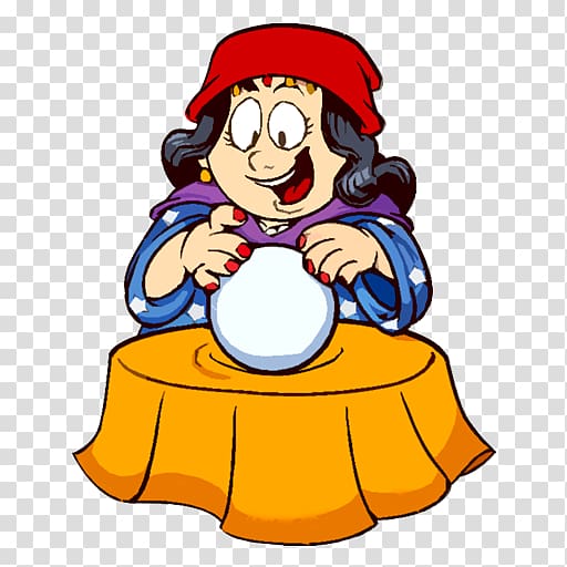 Crystal ball Cartoon, fortune teller transparent background PNG clipart