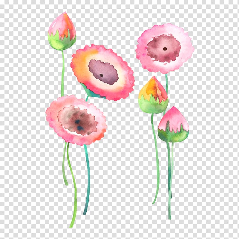 pink flowers illustration, Watercolour Flowers Watercolor: Flowers Painting, Watercolor flowers background transparent background PNG clipart
