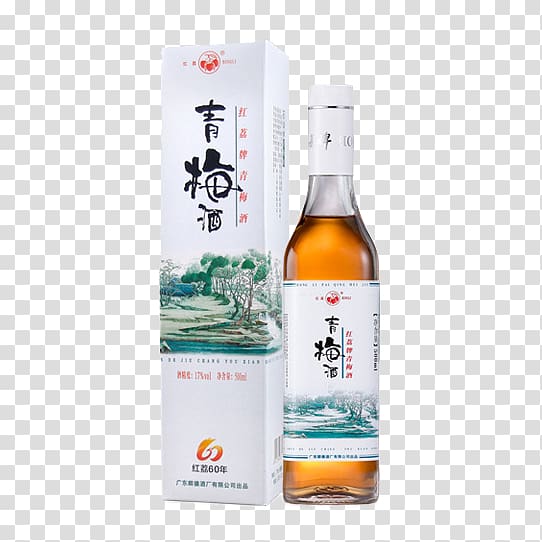 Shunde District Baijiu Liqueur Rice wine Hongli, Hongli brand plum wine transparent background PNG clipart