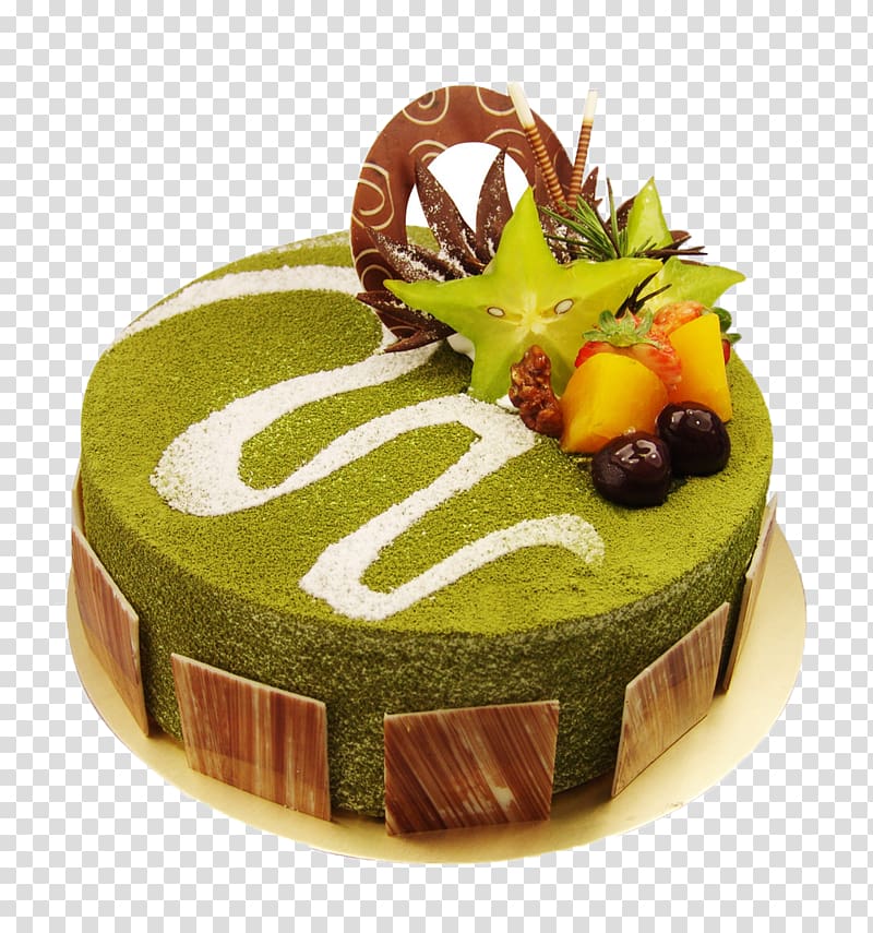 Matcha Mousse Shortcake Birthday cake Cream, Matcha chocolate cake transparent background PNG clipart
