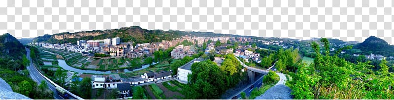 The Architecture of the City Panorama , Zizhong County town ball Panorama graph transparent background PNG clipart