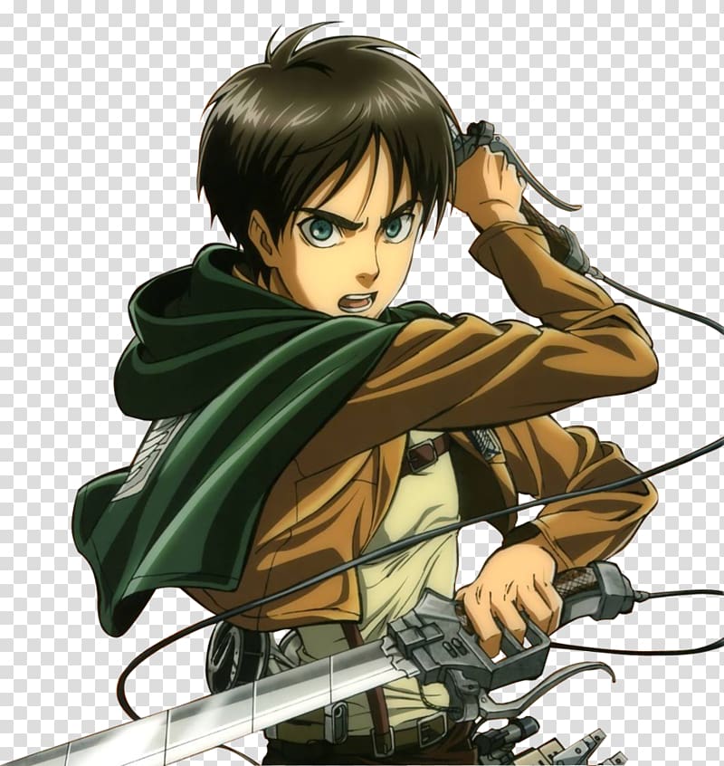 Fictional male character holding two swords art, A.O.T.: Wings of Freedom  Grand Theft Auto: San Andreas Eren Yeager Mikasa Ackermann PlayStation 4,  Ataque Alos Titanes Free transparent background PNG clipart