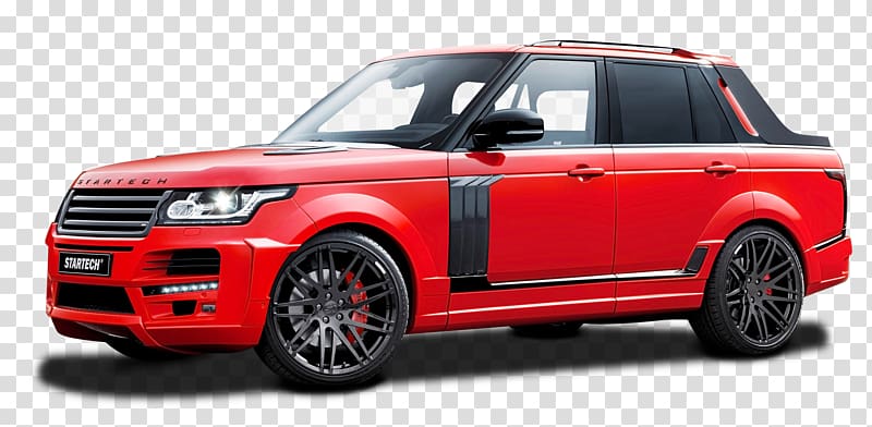 Range Rover Sport Pickup truck Range Rover Evoque Land Rover Car, Startech Range Rover Pickup Red Truck transparent background PNG clipart