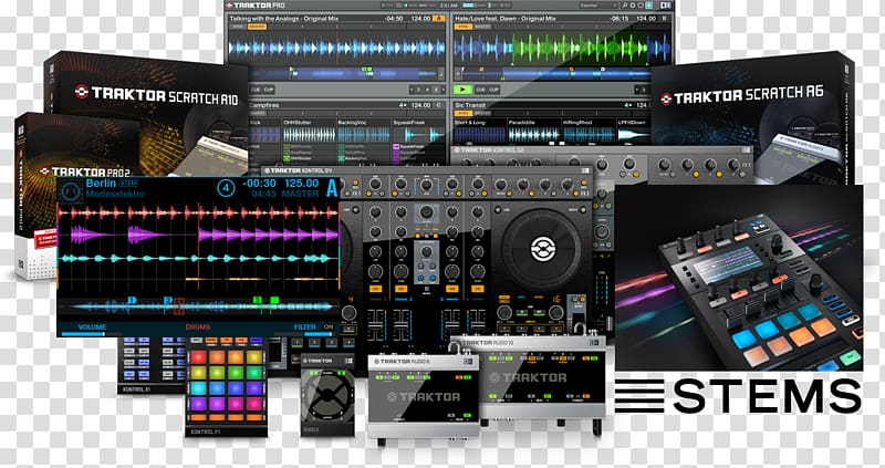 Traktor Computer Software Disc jockey DJ mix, Electronic Music transparent background PNG clipart