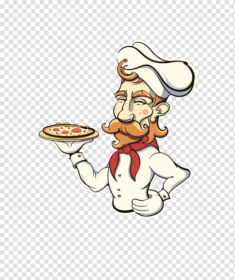 Pizza Chef Cook, light beard chef transparent background PNG clipart