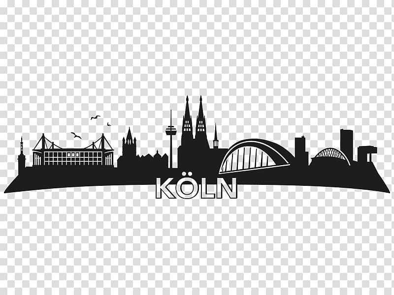 Cologne Skyline Silhouette Wall decal Furniture, Silhouette transparent background PNG clipart