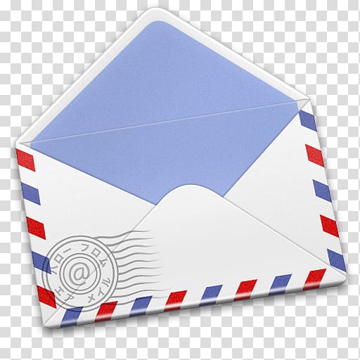 envelope illustration, blue brand material, AirMail Stamp transparent background PNG clipart