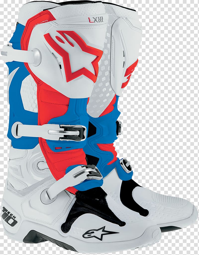 Motorcycle boot Alpinestars Motocross Off-roading, USA PATRIOT transparent background PNG clipart