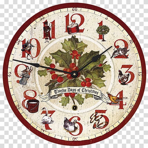 Christmas Day The Twelve Days of Christmas Scrapbooking, clock transparent background PNG clipart