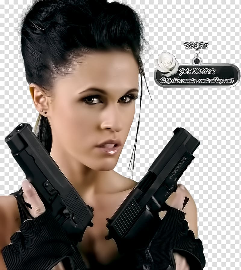 Gun Firearm Weapon Pistol Woman, woman warrior transparent background PNG clipart