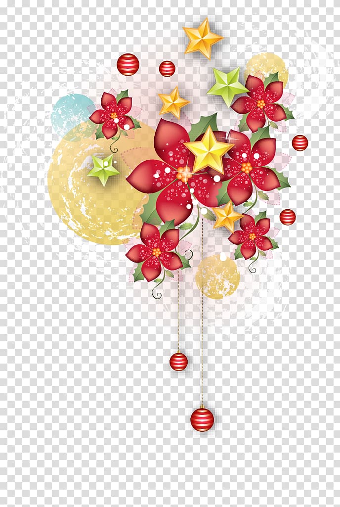 Flower, Hand-painted flower pattern stars transparent background PNG clipart
