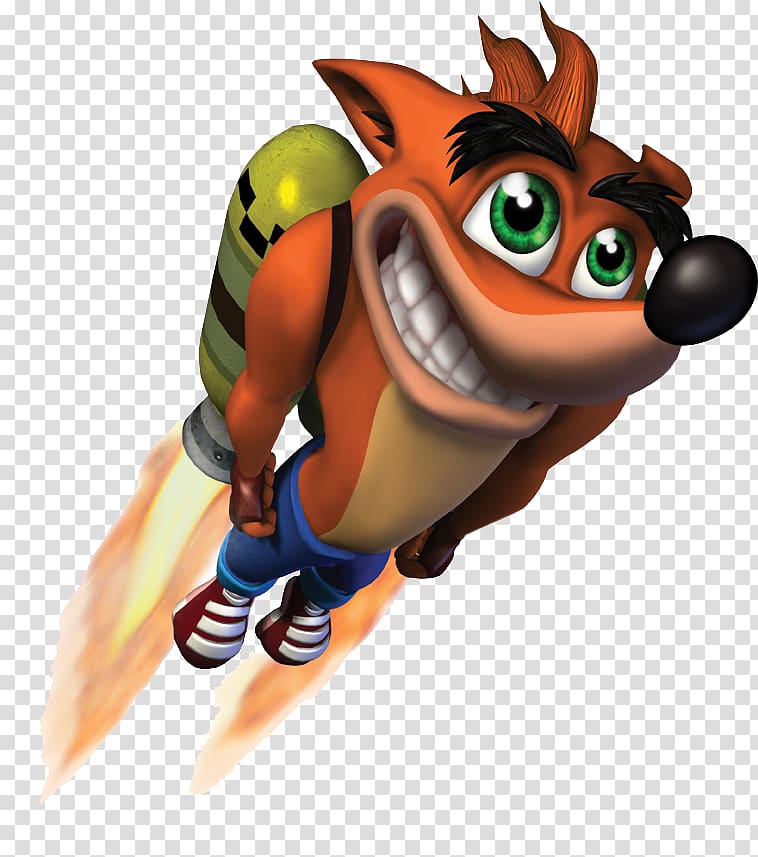 official render of Crash Bandicoot from Crash of the Titans. i