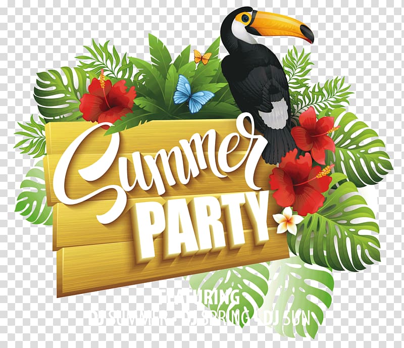 summer party advertisement flyer, Party Flyer Summer Poster, Summer party transparent background PNG clipart