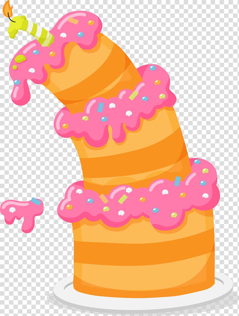 Crooked off the cake transparent background PNG clipart