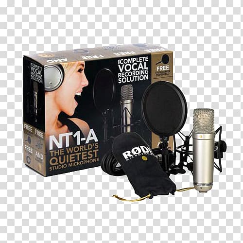 Røde Microphones RØDE NT1-A RØDE NT-USB Recording studio, shure headset microphone vocalist transparent background PNG clipart