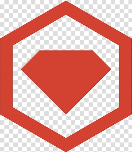 red hexagonal logo, RubyGems Logo transparent background PNG clipart
