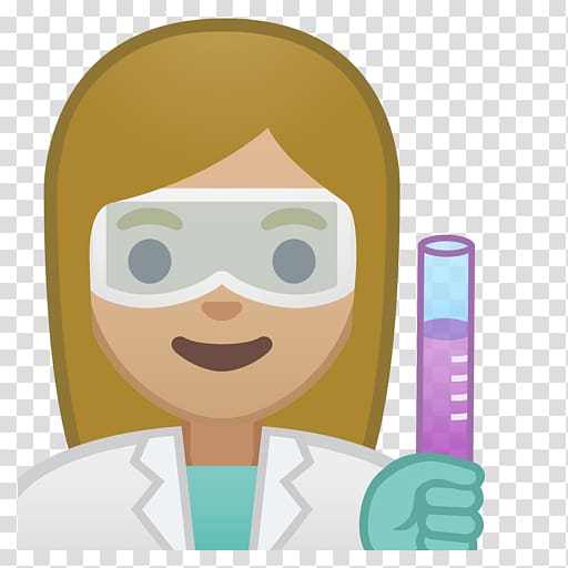 Emoji Scientist Human skin color Light skin Science, Emoji transparent background PNG clipart