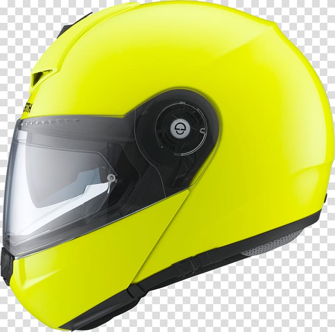 Motorcycle Helmets Schuberth Visor, yellow helmet transparent background PNG clipart