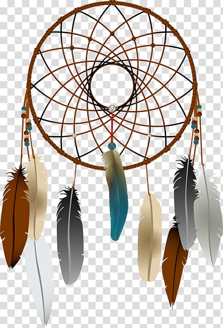 brown feather dreamcatcher illustration, Dream Catcher Realistic transparent background PNG clipart