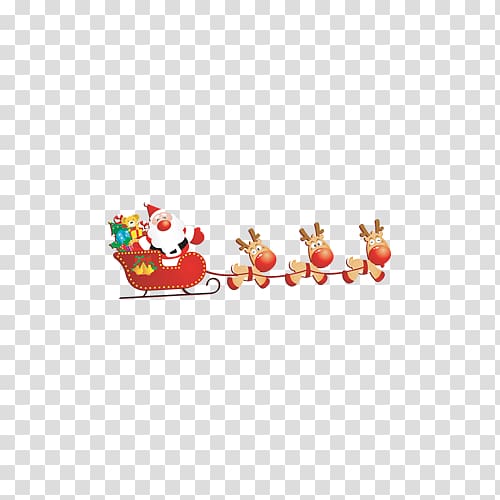 Santa Claus Reindeer Christmas Sled Quel Primo Natale Tra Me e Te, Deer pulling Santa Claus transparent background PNG clipart