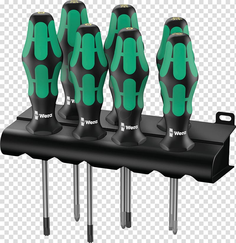 Hand tool Wera Tools Wera Kraftform Plus 334/6 Lasertip Screwdriver Set, screwdriver transparent background PNG clipart