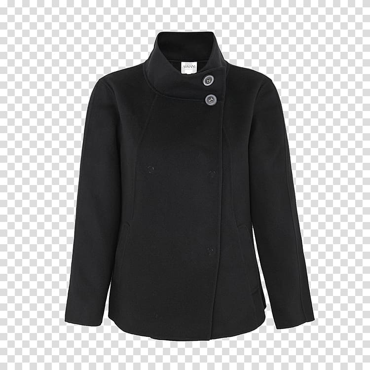 Goat Collar Coat Sleeve Jacket, Ms. cashmere coat collar button, transparent background PNG clipart